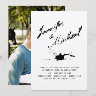 Convite de Casal FOTOGRAFIA Tipografia INK Moderna