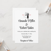 Convite de Casal Noiva & Noivo