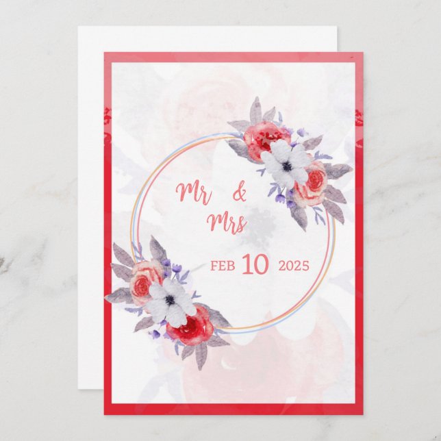 Convite de casamento (Frente/Verso)