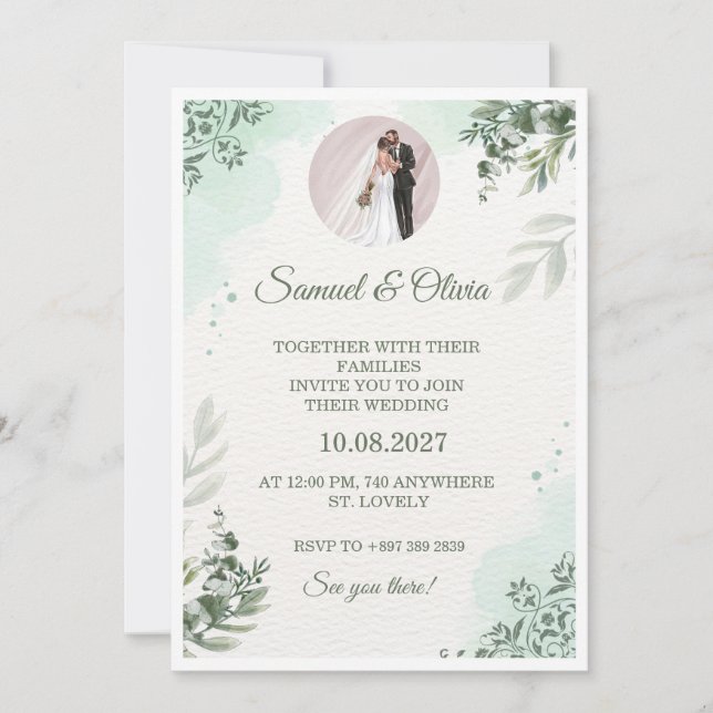 convite de casamento (Frente)