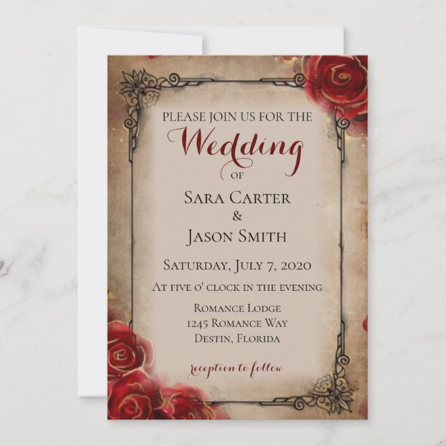 convite de casamento (Frente)