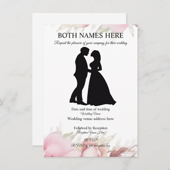 Convite de casamento (Frente/Verso)