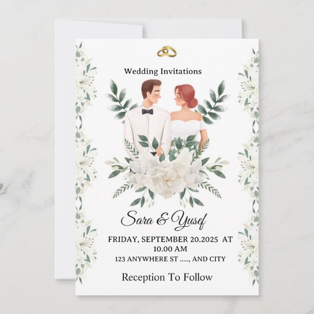 convite de casamento (Frente)