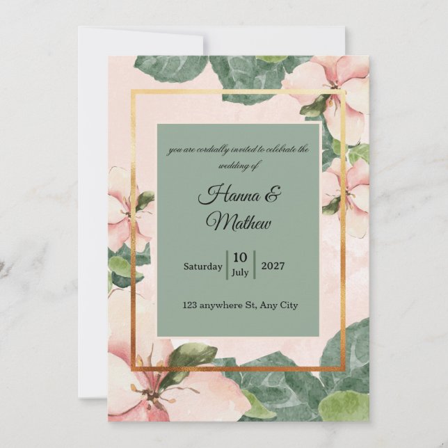 convite de casamento (Frente)