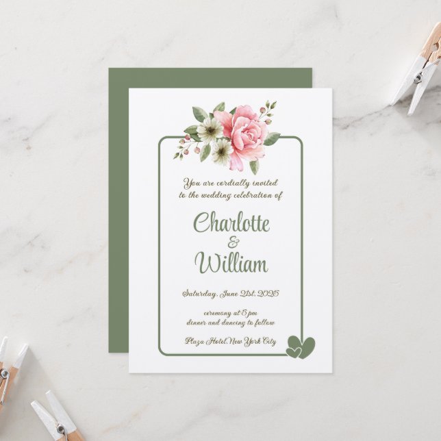 Convite De Casamento (Frente/Verso In Situ)