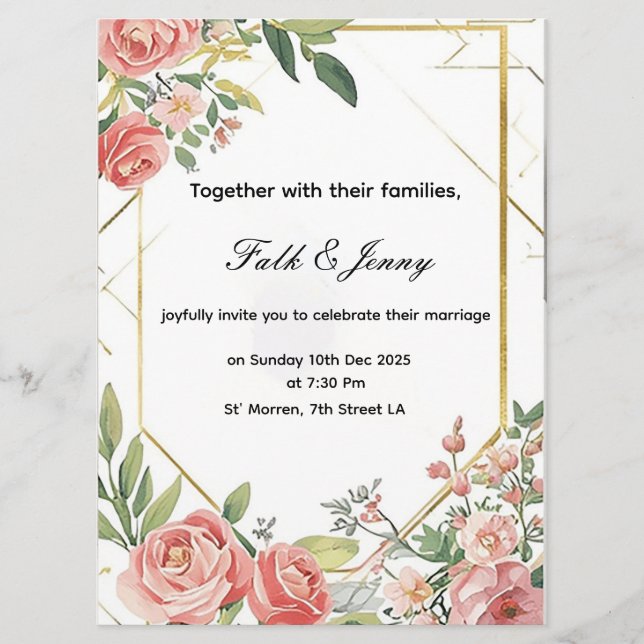 convite de casamento (Frente)