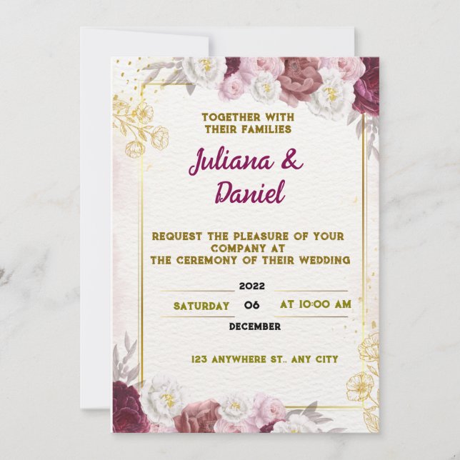 Convite de casamento (Frente)