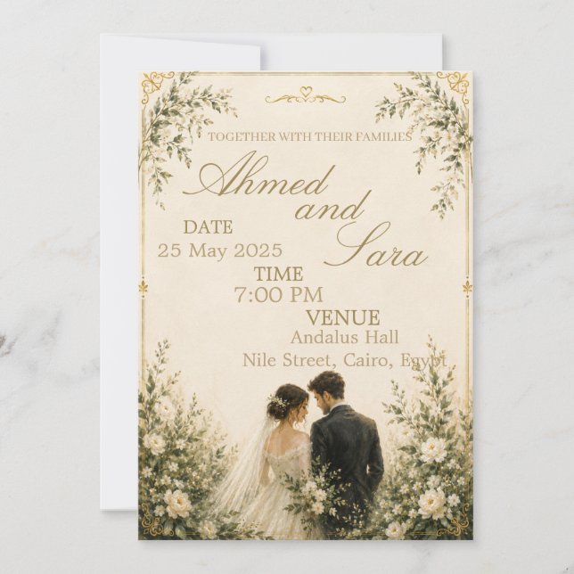 convite de casamento (Frente)