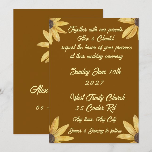 Convite de Casamento (Frente/Verso)