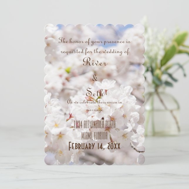 Convite De Casamento (Em pé/Frente)