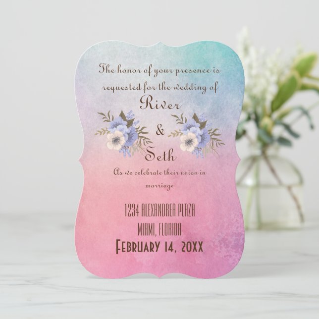 Convite de Casamento (Em pé/Frente)