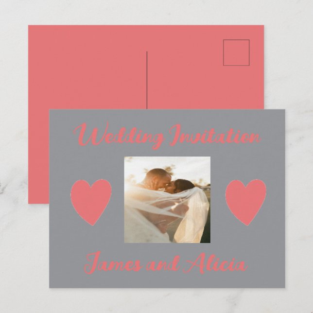 Convite De Casamento (Frente/Verso)