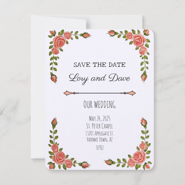 " CONVITE DE CASAMENTO " (Frente)