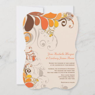 Convite de Casamento 2 em 1 Rodopios Florais Deco