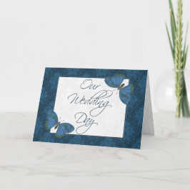 Convite De Casamento 5X7 Borboleta Brocade