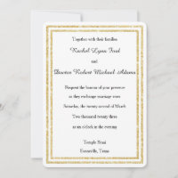 Convite de Casamento -5x7 com Guarnição Brilhante