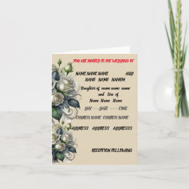 convite de casamento 5x7 creme rose SAVE THE DATE