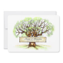 Convite de casamento A Árvore Do Amor Junto Com A 