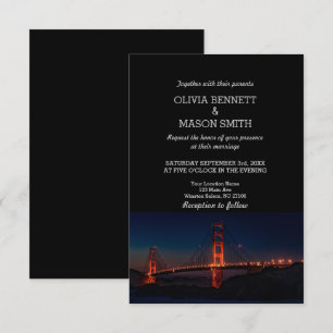 Convite De Casamento A ouro De San Francisco