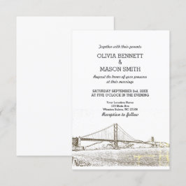 Convite De Casamento A ouro De San Francisco