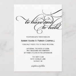 Convite de casamento| A Ter De Manter