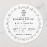 Convite de casamento à volta do Hamsa