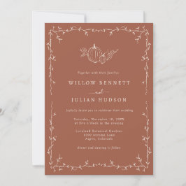 Convite de Casamento Abóbora