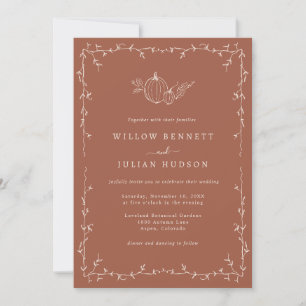 Convite de Casamento Abóbora
