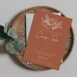 Convite de Casamento Abóbora de Terracota