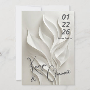Convite de Casamento Abstrato Minimalista