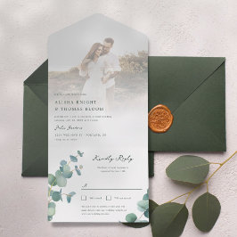 Convite De Casamento Adelaide Com Cartão Postal RS