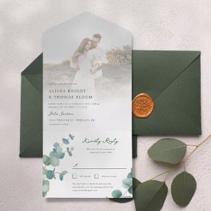 Convite De Casamento Adelaide Com Cartão Postal RS