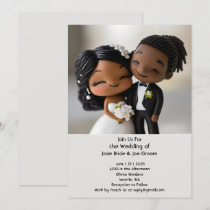 Convite de casamento afro-americano mais fofo 2.0