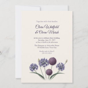 Convite de Casamento Agapanthus e Allium