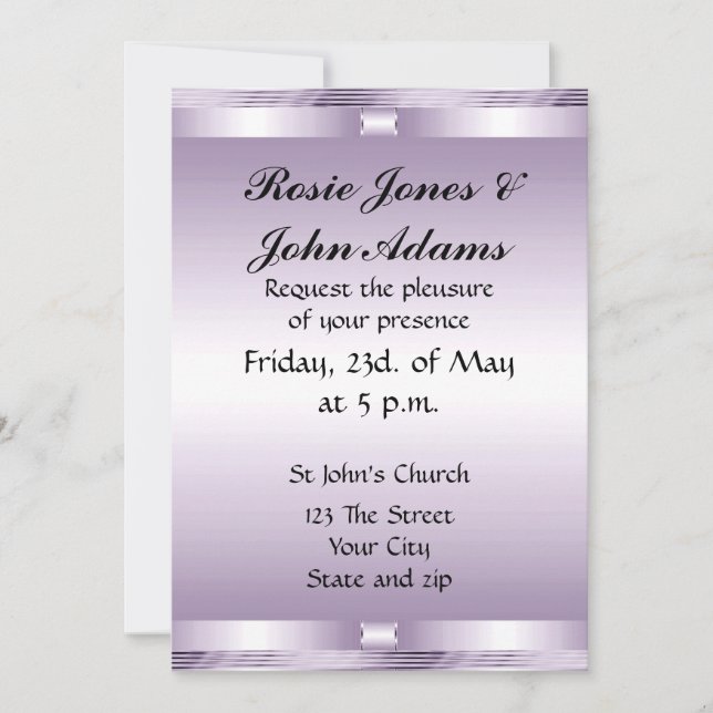 Convite de Casamento Agradável (Frente)