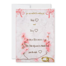 convite de casamento agradável 