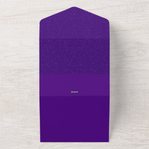Convite de casamento All-In-One de Ruído Roxo - Pe