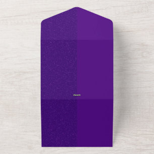 Convite de casamento All-In-One de Ruído Roxo - Pe