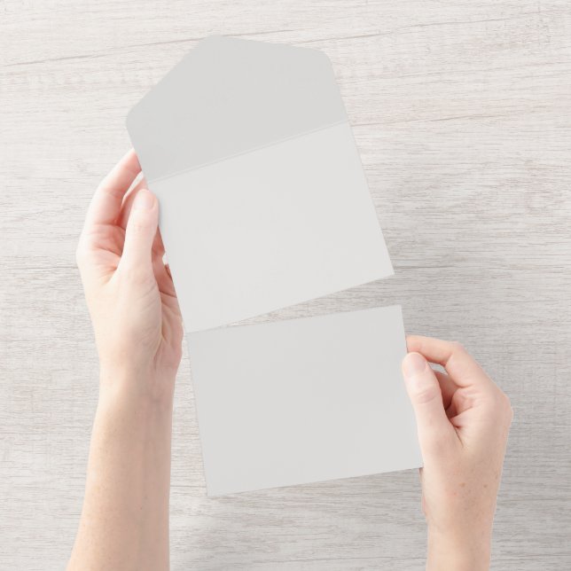 Convite de casamento All-in-One Personalizado - Br (Aba destacável)
