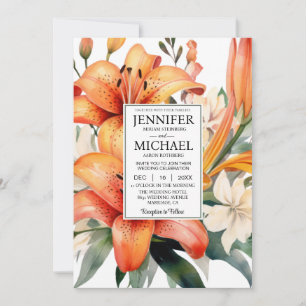 Convite de Casamento All-In-One Tiger Lily SEE BAC