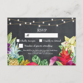 Convite de Casamento Aloha Tropical Cartões RSVP