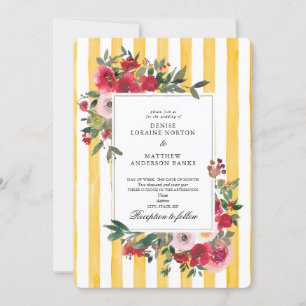 Convite de Casamento Amarelo Sol Samoano