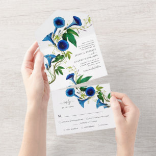 Convite de Casamento Antigo Botânico Floral Tudo e
