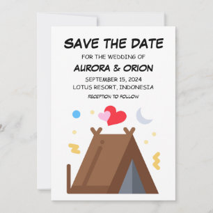convite de casamento ao ar livre cartões de aviso 