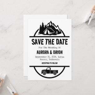 convite de casamento ao ar livre cartões de aviso 