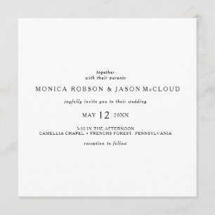 Convite de Casamento ao Mínimo Clássico