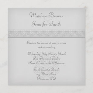 Convite de Casamento ao Quadrado de Nó Verde Pers