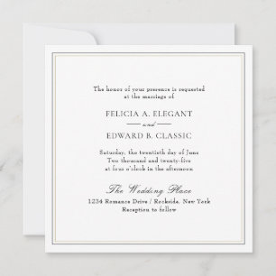 Convite de Casamento ao Quadrado do Tipográfico C