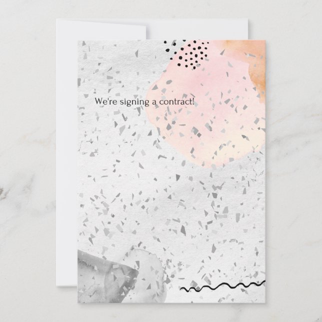 convite de casamento aquarela (Frente)