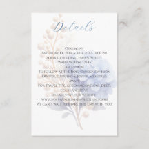 Convite de Casamento Aquarela Azul Hortênsia Pérol